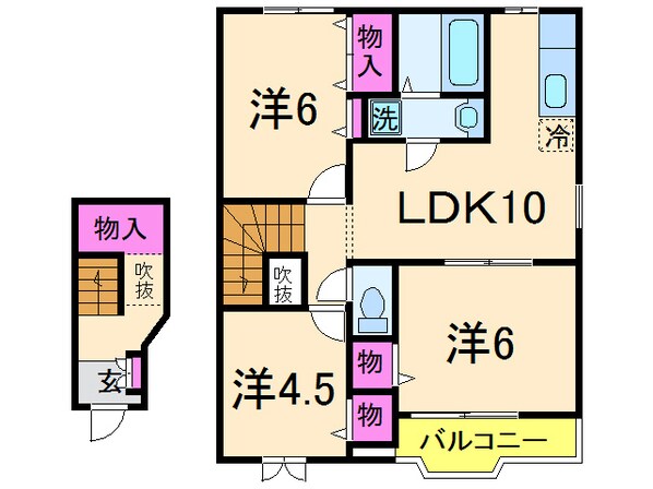 グレースクレストⅠの物件間取画像